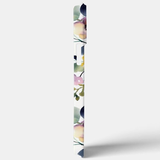 Waterverf Geel Paars Bloemen Naadloos Patroon Case-Mate iPhone Case (Achterkant / Rechts)