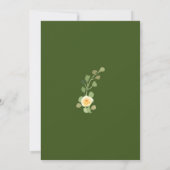 Waterverf Geel Rose Boeket Save the Date Kaart (Achterkant)