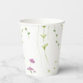 Waterverf Geel Roze Baby shower Papieren Bekers (Achterkant)