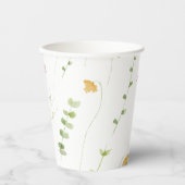 Waterverf Geel Roze Baby shower Papieren Bekers (Voorkant)