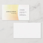 Waterverf Geel Sinaasappel Eenvoudige Sjabloon Mod Visitekaartje (Voorkant / Achterkant)