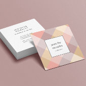 Waterverf Geel voor grijze roze roze muil Vierkante Visitekaartje