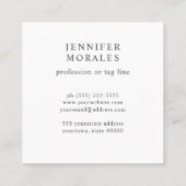 Waterverf Geel voor grijze roze roze muil Vierkante Visitekaartje (Achterkant)