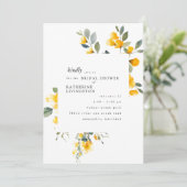 Waterverf Geel Vrijgezellenfeest Kaart (Staand voorkant)