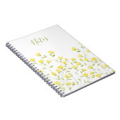 Waterverf geel Wildflower Notitieboek (Rechterzijde)