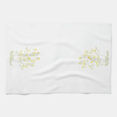 Waterverf geel Wildflower Theedoek (Horizontaal)