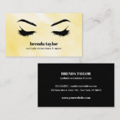 Waterverf Geel Wimper Browbar professional Visitekaartje (Voorkant / Achterkant)