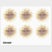 Waterverf geel zonnebloem body boter ronde sticker (Vel)