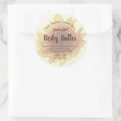 Waterverf geel zonnebloem body boter ronde sticker (Tas)