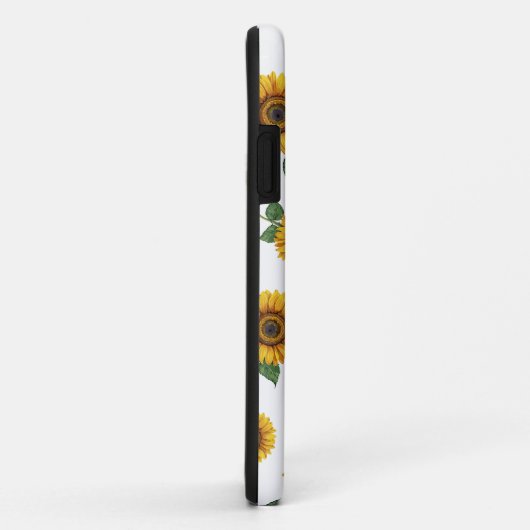 Waterverf Geel Zonnebloem Monogram Moeder Case-Mate iPhone Case (Achterkant/rechts)