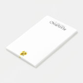 Waterverf geel zonnebloem naam post-it® notes (Schuin)