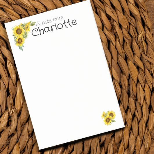 Waterverf geel zonnebloem naam post-it® notes