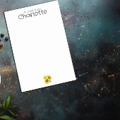 Waterverf geel zonnebloem naam post-it® notes