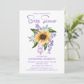 Waterverf Geel Zonnebloem Vrijgezellenfeest Kaart (Staand voorkant)