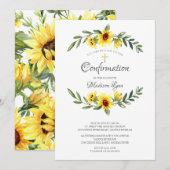 Waterverf geel Zonnebloemen bevestiging Kaart (Voorkant / Achterkant)