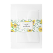 Waterverf Geel Zonnebloemen Bruiloft Uitnodigingen Wikkel (Voorkant Voorbeeld)