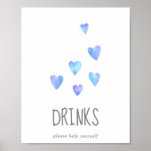 Waterverf Geest Baby shower Drink Teken Poster (Voorkant)
