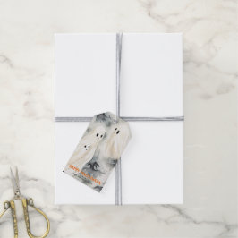 Waterverf Geesten Gepersonaliseerd Happy Halloween Cadeaulabel