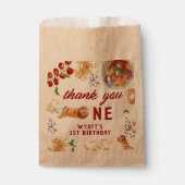 Waterverf gehaktbal Italiaans 1e verjaardag Bedankzakje (Voorkant)