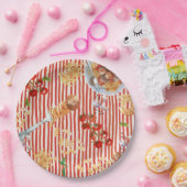 Waterverf gehaktbal Italiaans eten Illustraties Papieren Bordje (Feest)