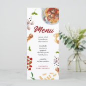 Waterverf gehaktbal Italiaans Menu (Staand voorkant)