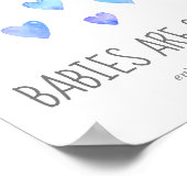 Waterverf Gehoornaar Jongen baby's zijn Sweet Trea Poster (Hoek)