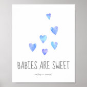 Waterverf Gehoornaar Jongen baby's zijn Sweet Trea Poster (Voorkant)