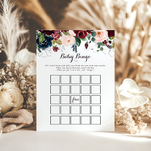 Waterverf geïllustreerd Baby Bingo Shower Game