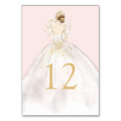 Waterverf geïllustreerd Bride in het Aantal van de Kaart (Achterkant)