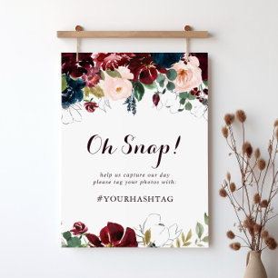 Waterverf geïllustreerd Feall Wedding Oh Snap Sign Poster