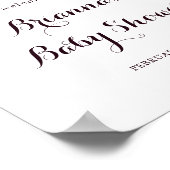 Waterverf geïllustreerd Herfst Baby shower Welkom Poster (Hoek)