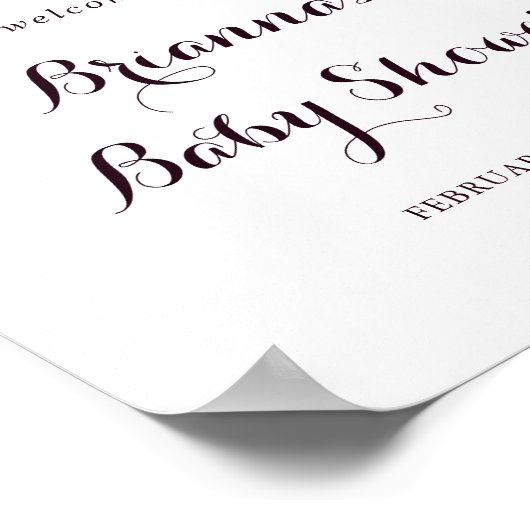 Waterverf geïllustreerd Herfst Baby shower Welkom Poster (Hoek)