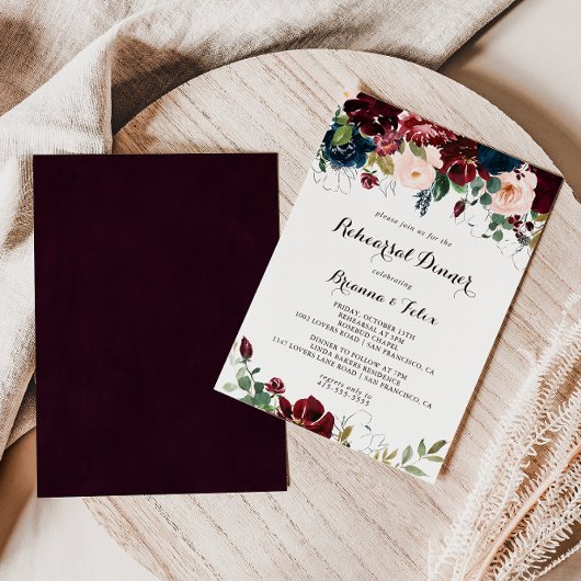 Waterverf geïllustreerd Herfst repetitief diner Kaart