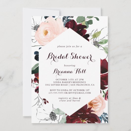 Waterverf geïllustreerd kalligrafie Vrijgezellenfe Kaart (Voorkant)