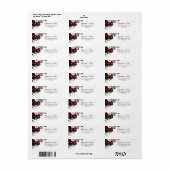 Waterverf geïllustreerd label voor het Floral Retu (Full Sheet)