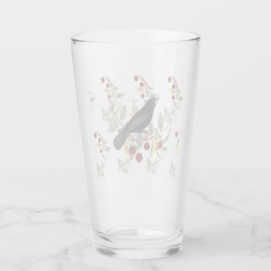 Waterverf geïllustreerd met Blackbird Ontworpen Glas (Achterkant)