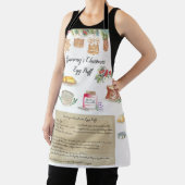 Waterverf geïllustreerd Recipe Heirloom Apron Schort (Insitu)