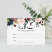 Waterverf Geïllustreerd Trouwlied Aanvraag Kaart (Staand voorkant)