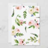 Waterverf geïllustreerd uitnodiging voor het huwel (Achterkant)