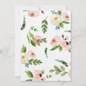 Waterverf geïllustreerd uitnodiging voor het huwel (Achterkant)