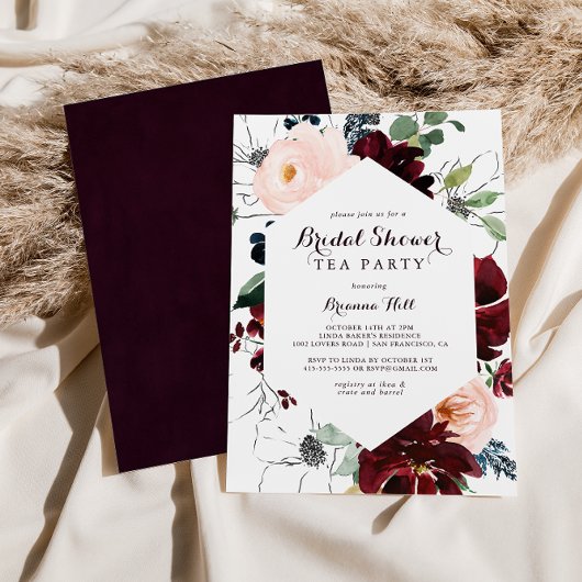 Waterverf geïllustreerd Vrijgezellenfeest Tea Part Kaart