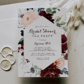 Waterverf geïllustreerd Vrijgezellenfeest Tea Part Kaart