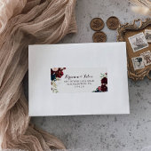 Waterverf geïllustreerd weddenschap RSVP-adreslabe Etiket