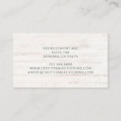 Waterverf Geïllustreerde Cook's Table Chef Cateraa Visitekaartje (Achterkant)