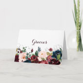 Waterverf geïllustreerde gevouwen bruiloft gracias bedankkaart (Voorkant)