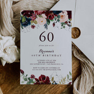 Waterverf Geïllustreerde Herfst 60e Verjaardagsfee Kaart