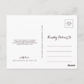 Waterverf Geïllustreerde Herfst Bloemen Dank u Briefkaart (Achterkant)