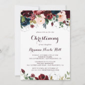 Waterverf Geïllustreerde Herfst Bloemen doopsel Kaart (Voorkant)