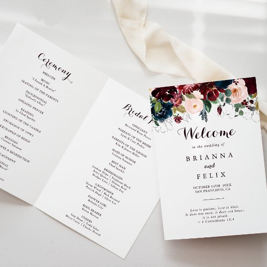 Waterverf Geïllustreerde Herfst Bloemen Gevouwen B Programma