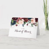 Waterverf Geïllustreerde Herfst Bruidsfeest Dank u Bedankkaart (Voorkant)